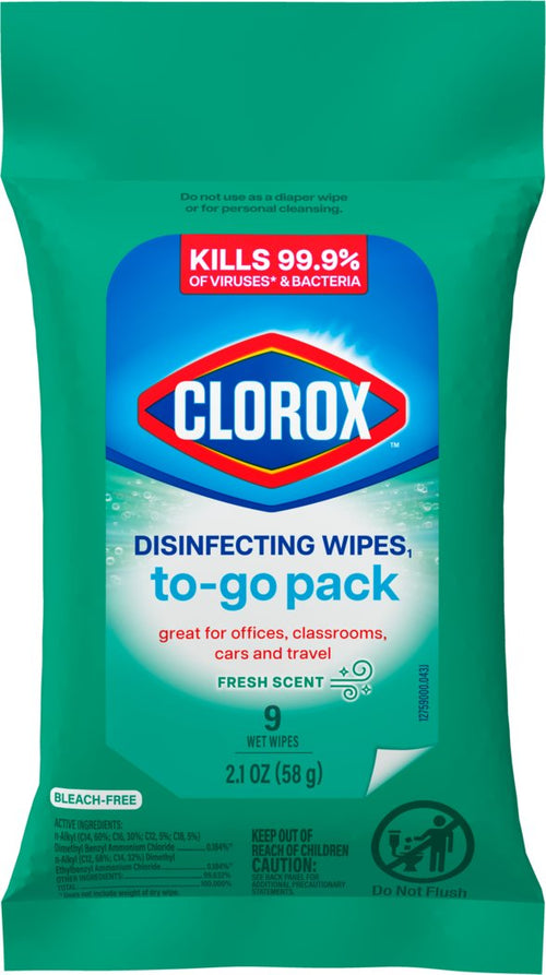 Clorox Disinfecting Cleaning Wipes To Go - 9 count